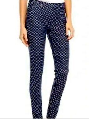 MICHAEL Michael Kors Navy Polka Dot Skinny Pants